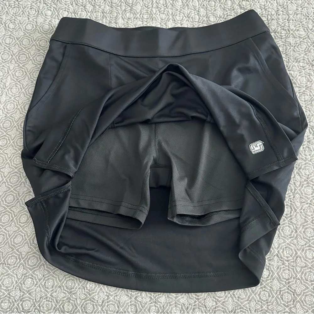 NEW! FootJoy Performance Interlock Knit Skort Black Shorts Skirt Pockets Size S